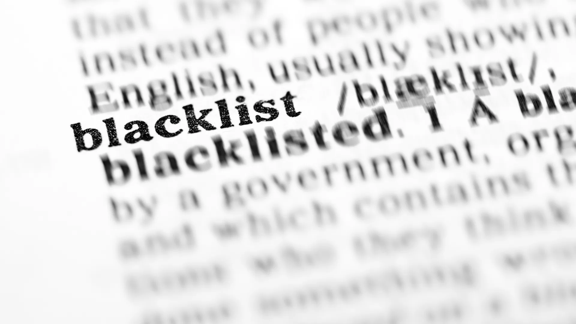 Blacklist Dictionary Definition